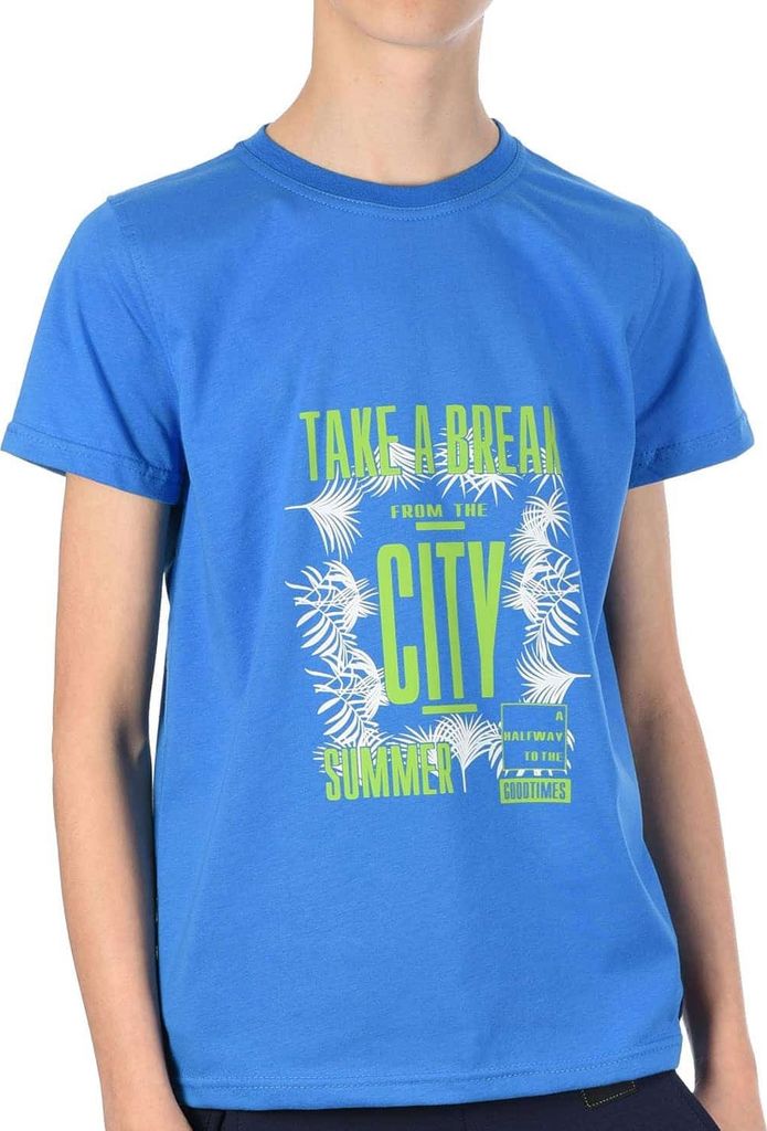BEZLIT Jungen T-Shirt mit Take a break Blau 116/122