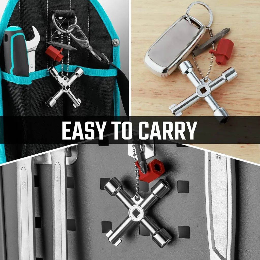 Ouvrez toutes les armoires techniques avec cette clé en croix multifonctions - 8