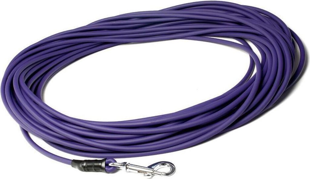 Mystique Biothane Schleppleine rund 6mm Standard Karabiner lila 15m