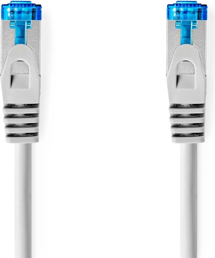 Nedis CAT6a-Netzwerkkabel - S/FTP - RJ45 Stecker - RJ45 Stecker - 0.50 m - Snagless - Rund - LSZH - Grau - Umschlag