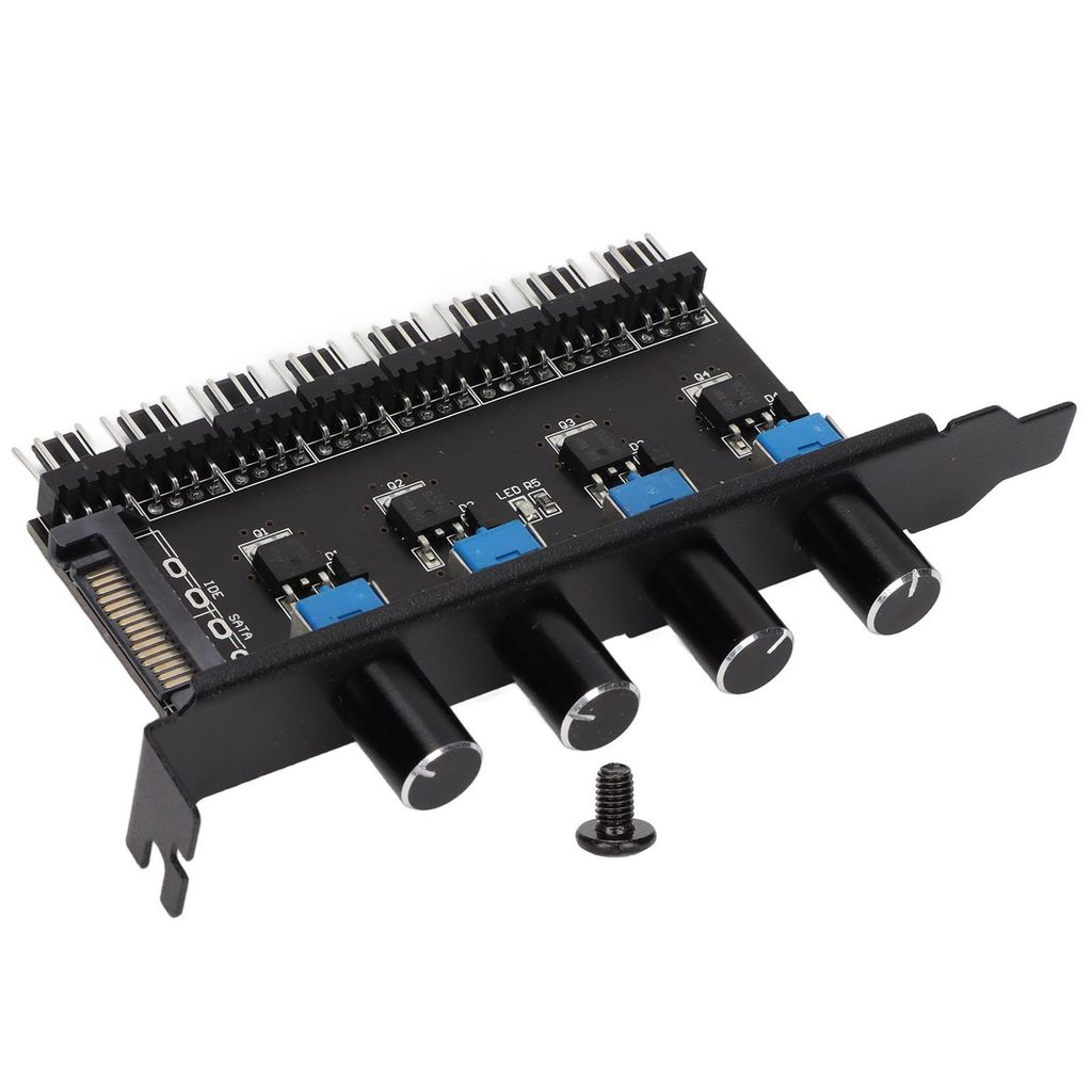 PC Fan Hub 8 kanálů, 4 otočné knoflíky, regulátor otáček Obrázek produktu 