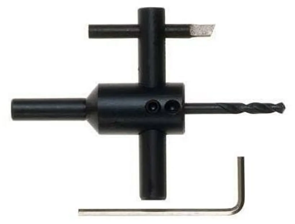 Découpe-cercle réglable Ø 20-123 mm pour pose de spots et conduits