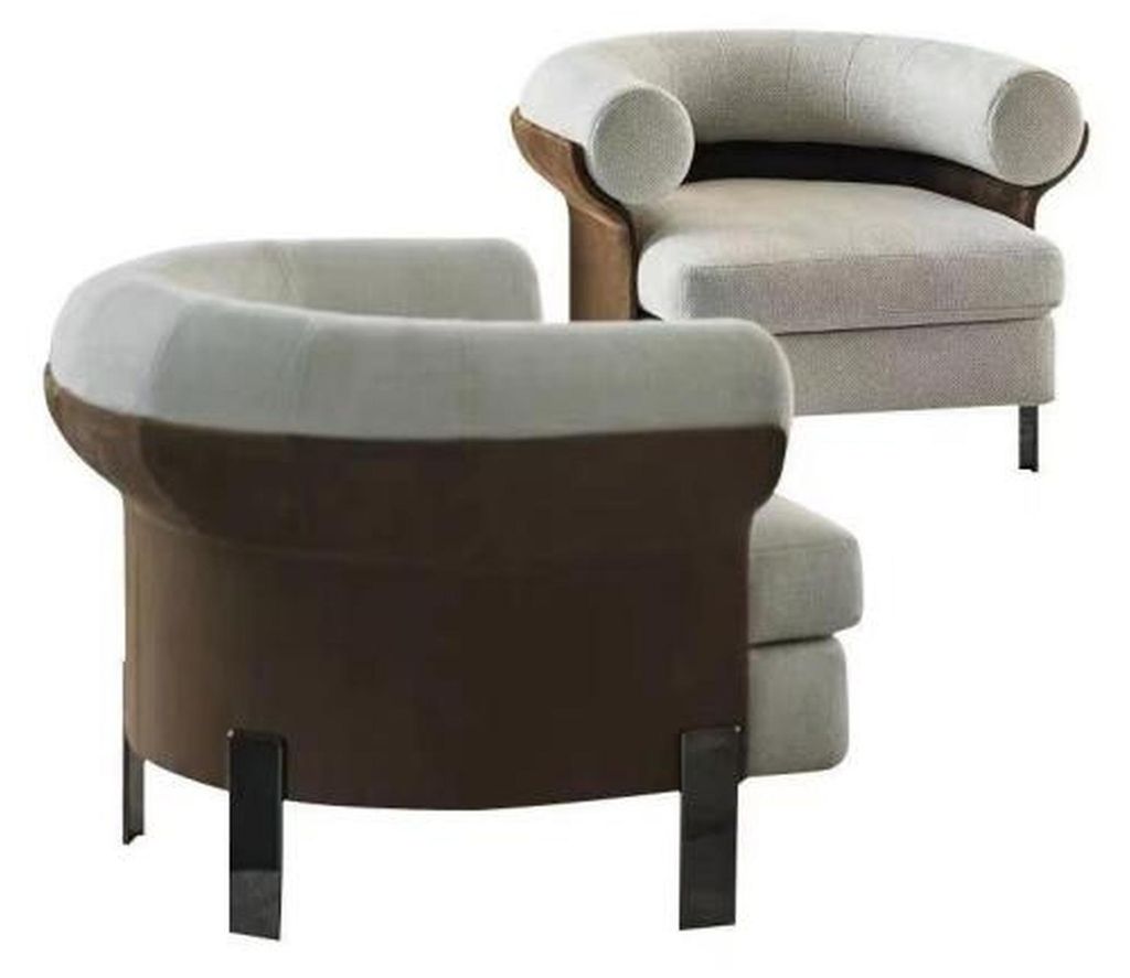 Sessel Modern Sessel Fernseh Couch 1 Sitzer Sofa Textil Stoff