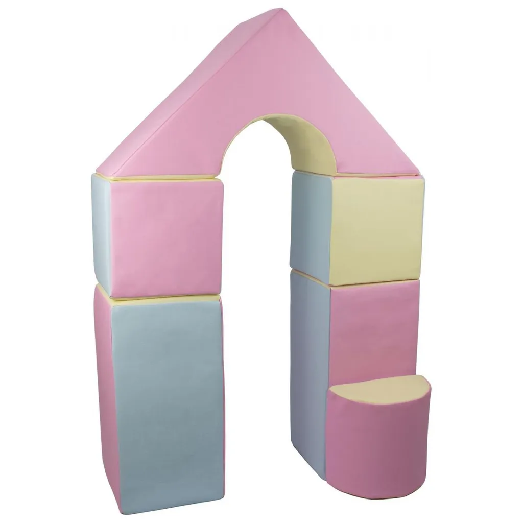 Parcours de Motricité Bébé en Mousse Pastel - Set de 11 Blocs de Jeu