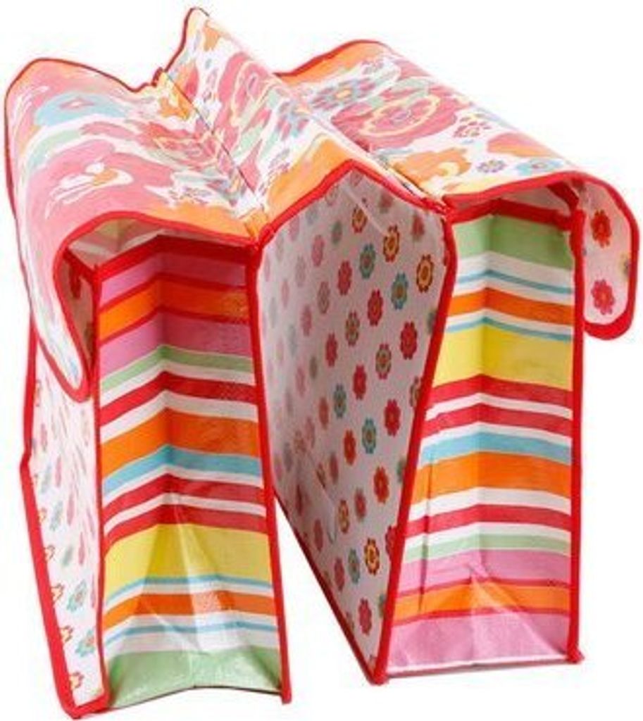 Fahrrad Satteltaschen Blumen mit rotem Einfassband