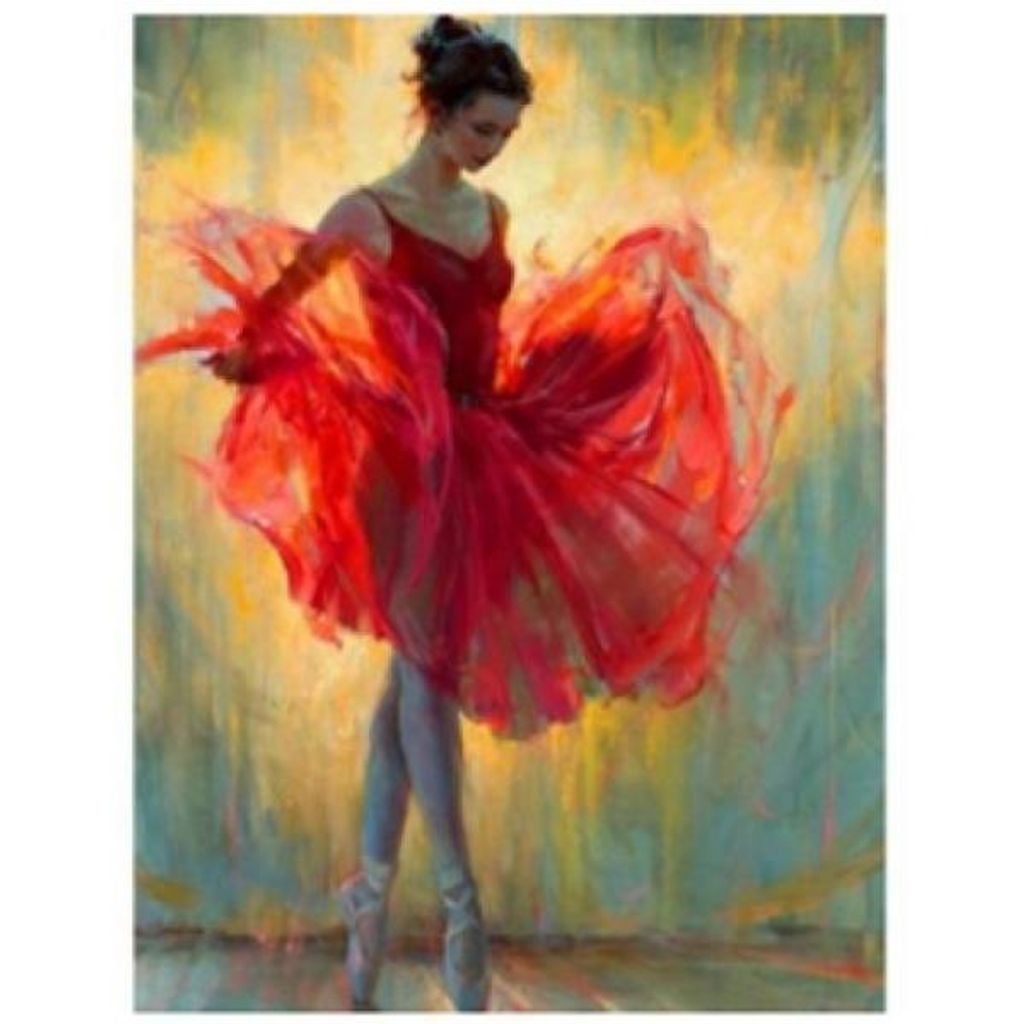 NORIMPEX Diamond Mosaic 5D Ballerina in einem roten Kleid Produktbild 5