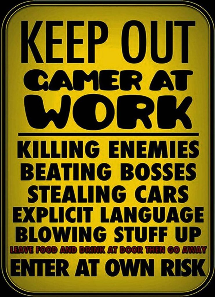 vianmo Holzschild 40x30 cm Keep out gamer at work enter