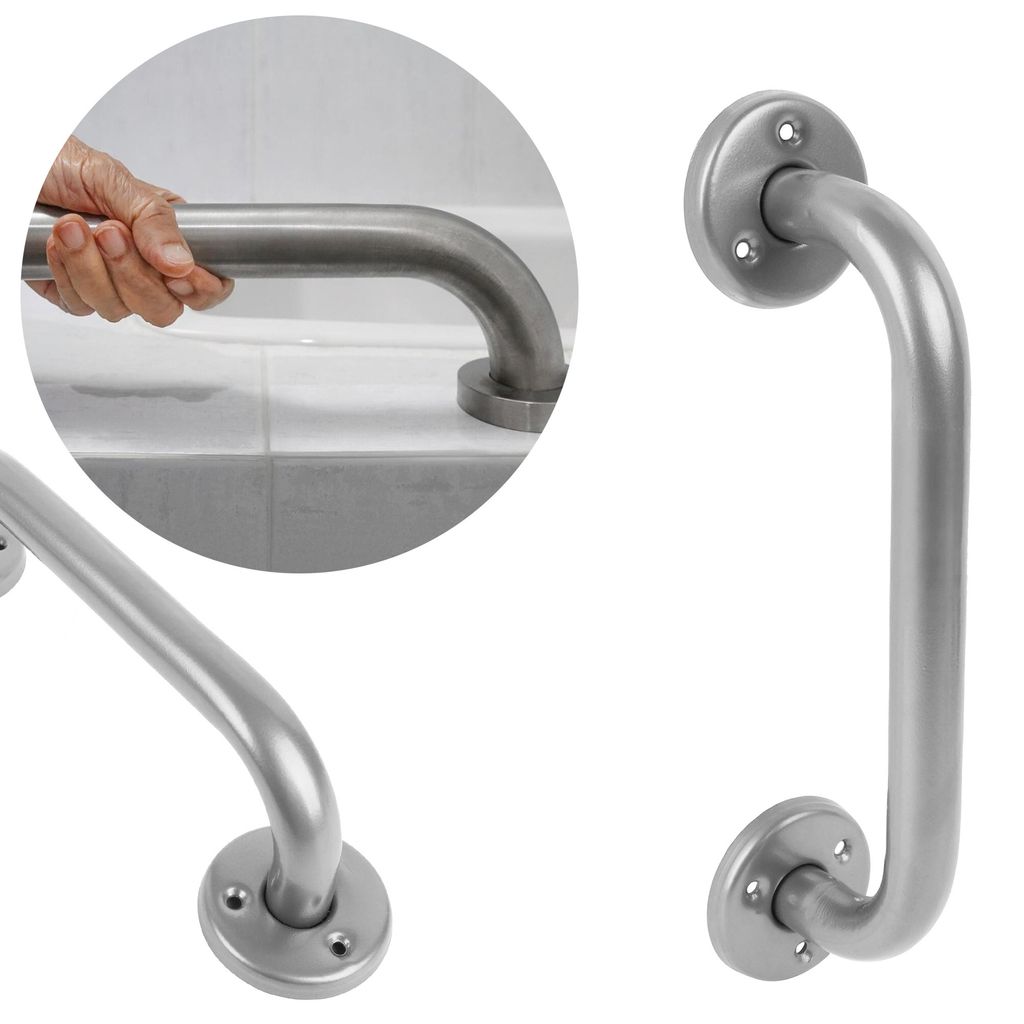 Griff 30cm FARBE CHROM Wandhalterung Türgriff Badgriff, Handlauf, Bügel, Stange, Sicherheitsgriff 15 20 25 30 35 40 cm
