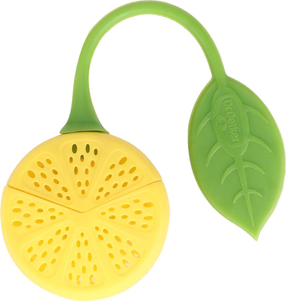 3er-Set fruchtförmige Teesiebe aus Silikon, Küchenhelfer für Tee (Zitrone)