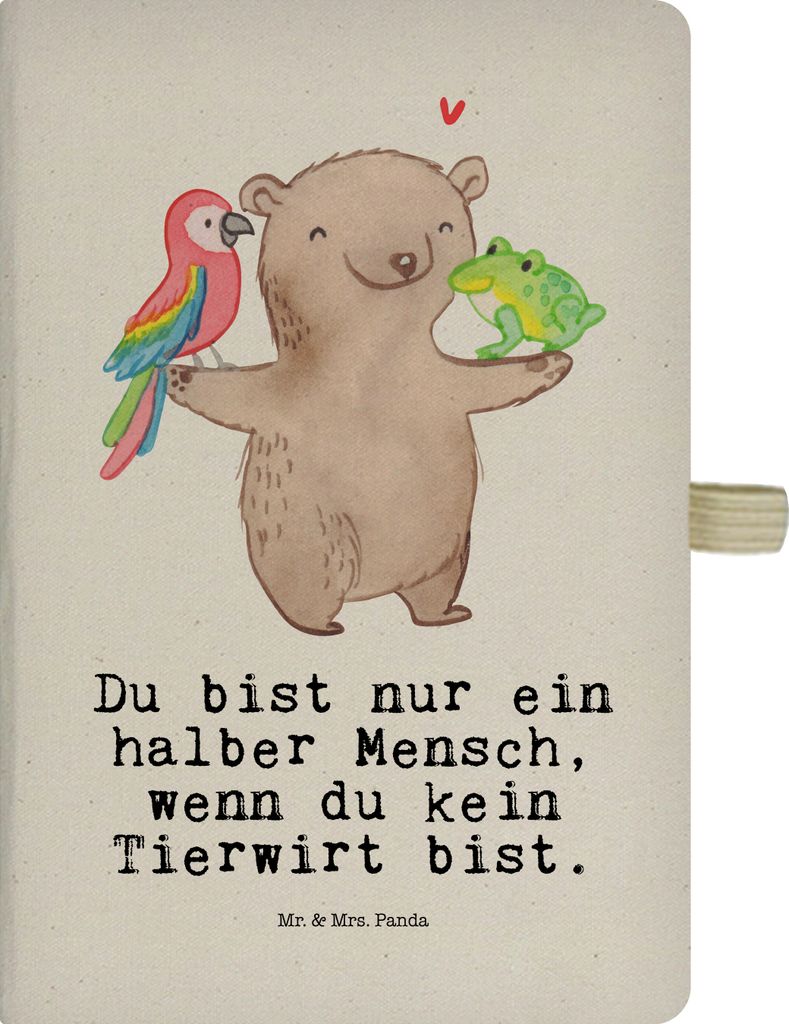 Mr. & Mrs. Panda notizbuch Tierwirt Herz - Transparent - Geschenk, Reisetagebuch, Lustig, Bauernhof, Farmer, Schreibheft, Witzig, Spruch, Adressbuc...