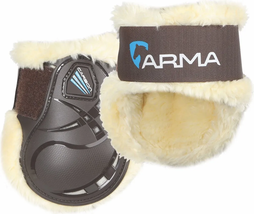 Bonnet de selle anti-stress ARMA Carbon SupaFleece marron pour Cob