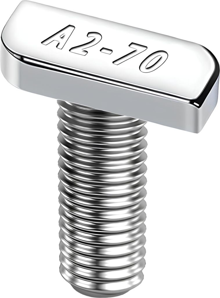 200x Hammerkopfschraube M10x25 - Kopf 22,8mm für 23mm Kanal