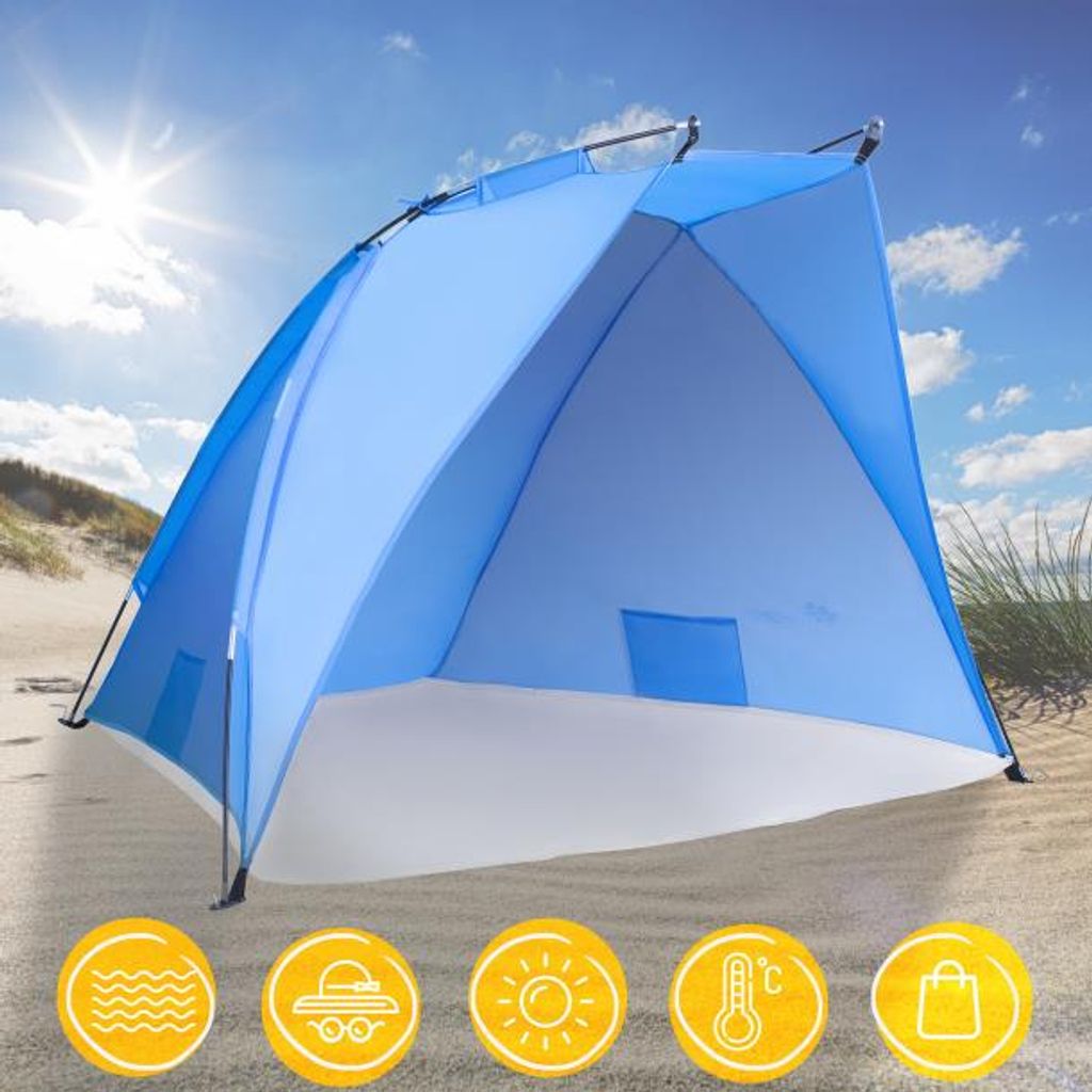 Quick Strandzelt Sonnenschutz Windschutz Strandmuschel EXPLORER UV Schutz 80 