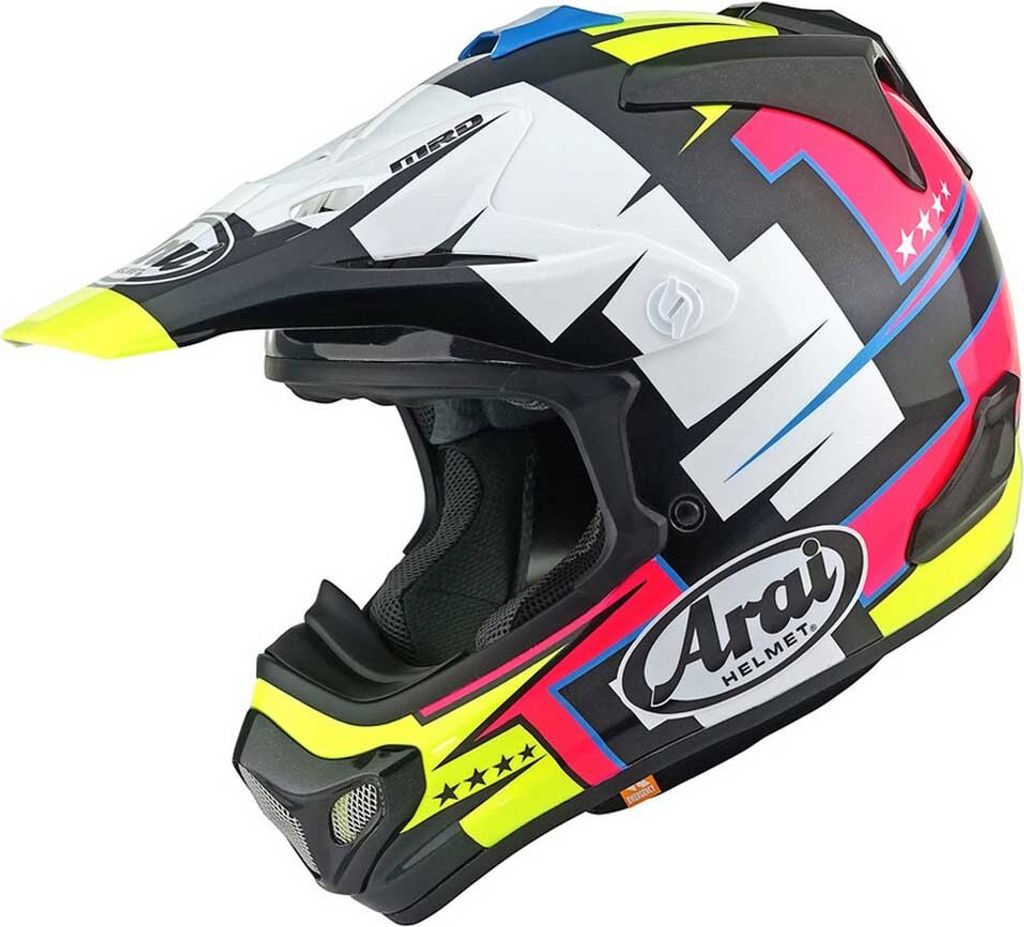 ARAI MX-V EVO Helm Battle - Gelb
