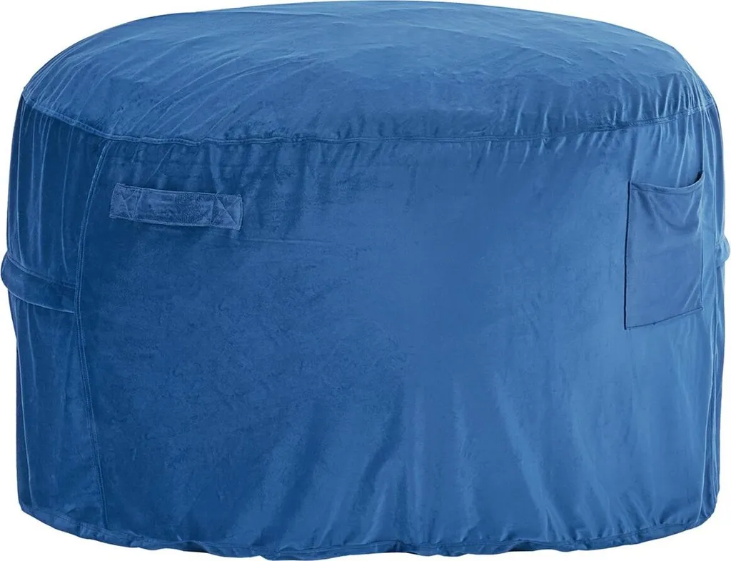 Puff Rotondo Blu in Offerta: Pouf Adulti Lavabile e Sfoderabile
