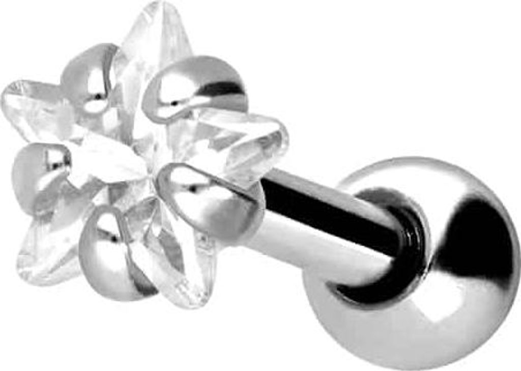 Ohrpiercing Chirurgenstahl Ohrpiercing KRISTALLSTERN