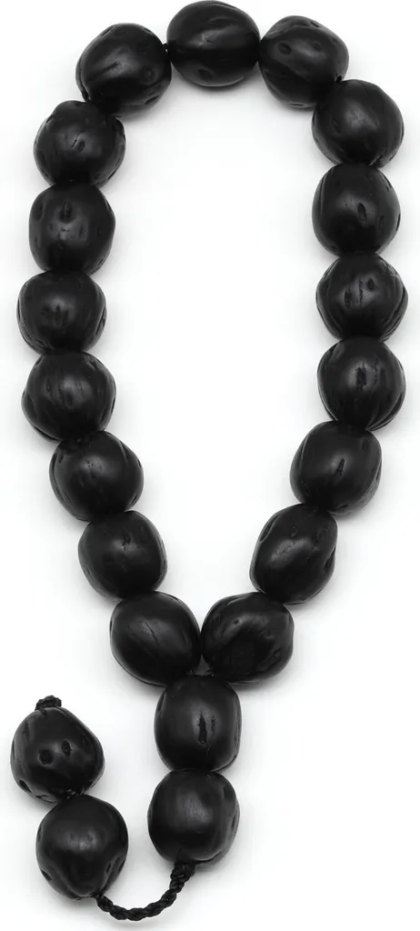 Chapelet en bois d'Andiz noir Maskot-Efe, 17 perles design classique