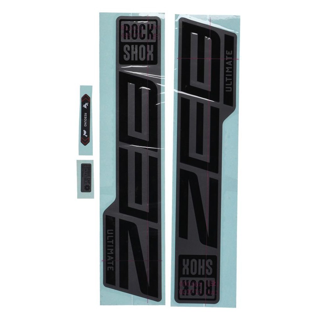 RockShox Gabel DecalKit ZEB Ult. 27/29' 11.4018.105.054,Gloss Black für matt grau, grau (1 Set)