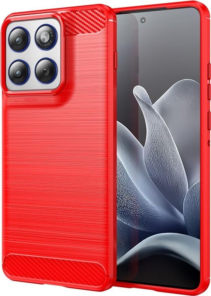 Motorola Edge 70 Hülle - Coverup Armor Brushed TPU Back Cover - Rot