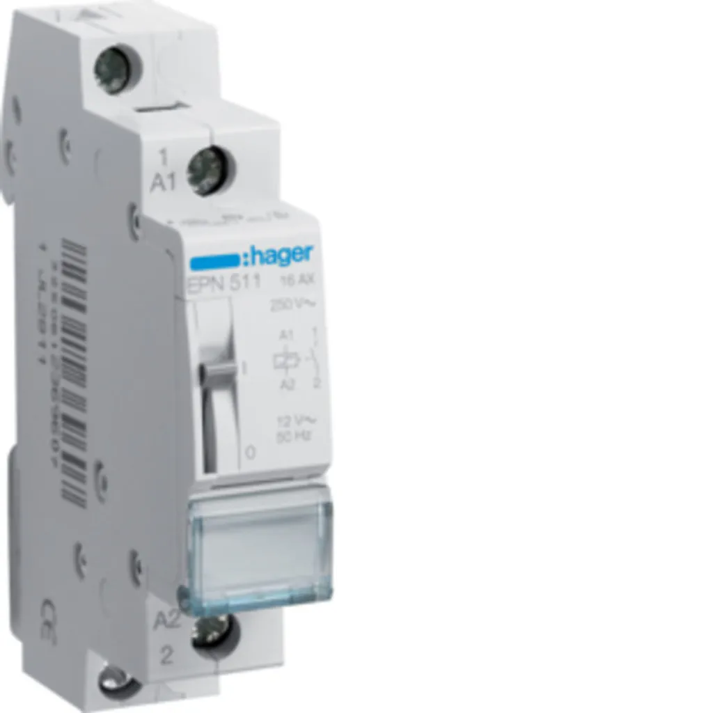 EPN511 Télérupteur Hager 12V 1 contact NO - Commande silencieuse 16A