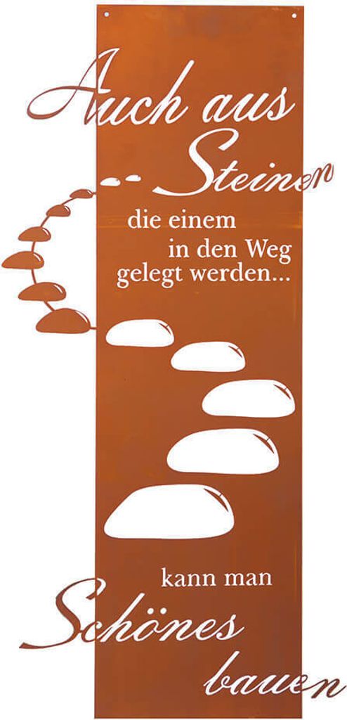 HOME DELUXE - Gartenschild - Steiniger Weg - aus Edelrost Produktbild 
