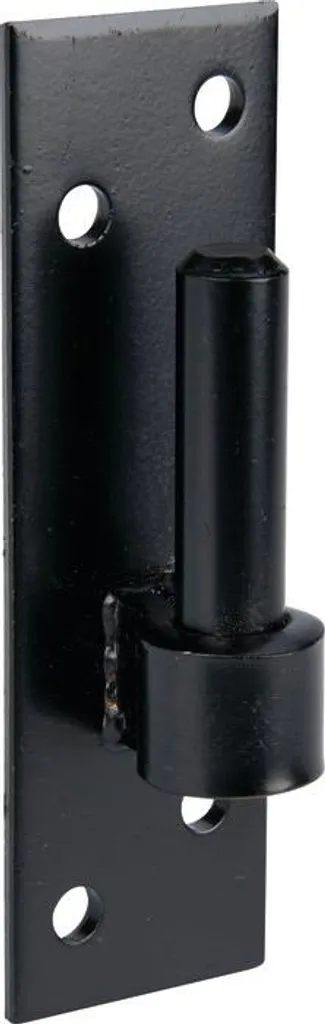 Gond de Porte Noir ø14mm Alberts en Acier Renforcé avec Platine de Fixation