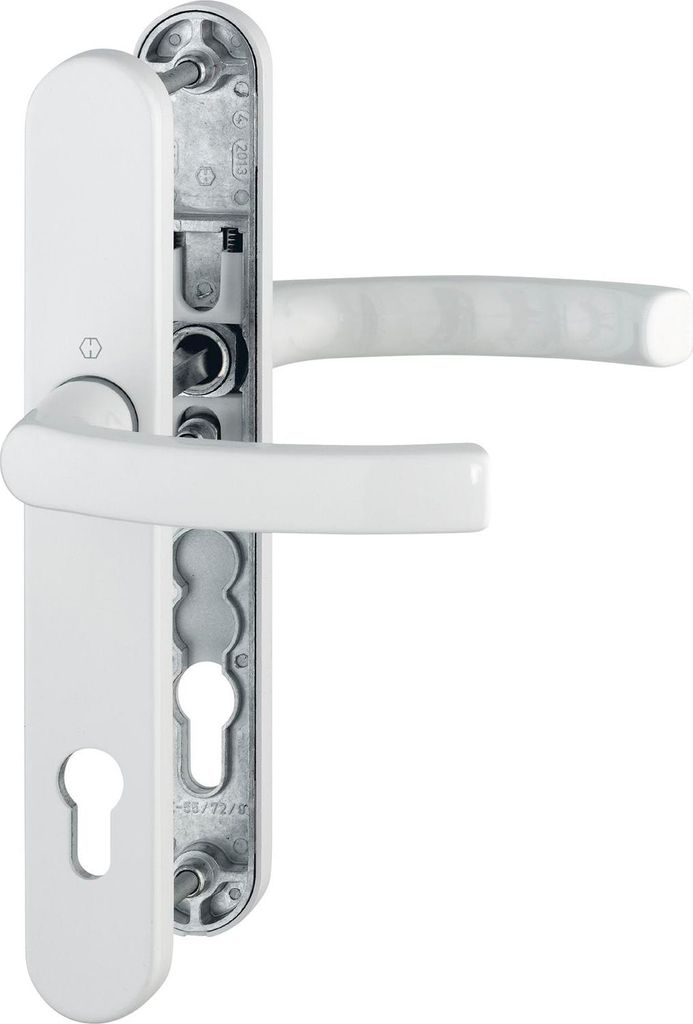 HOPPE Drückergarnitur LIÈGE auf Schmalschild,Türstärke 67 - 72, weiß