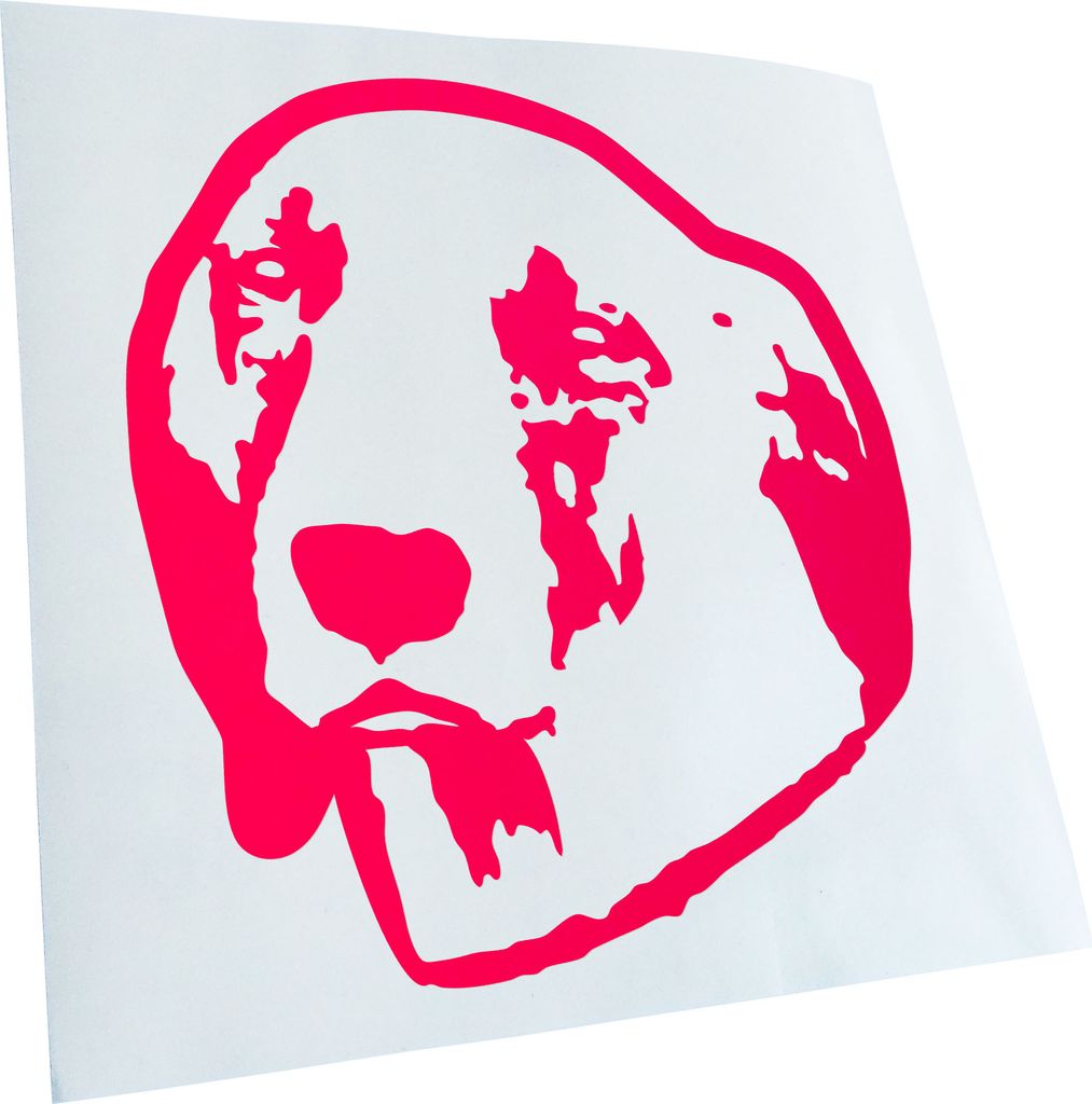 Kiwistar - Autoaufkleber - Sloughi Hund - Neonpink - 24x22cm - Aufkleber für Auto, Laptop, Fahrrad, LKW, Motorrad Mehrfarbig JDM Decal Racing