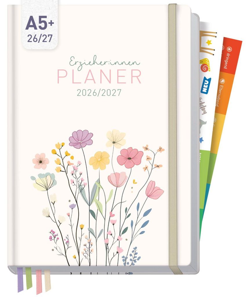 Häfft Erzieher-Planer 2026/2027 / A5+ / Flower Joy Produktbild 