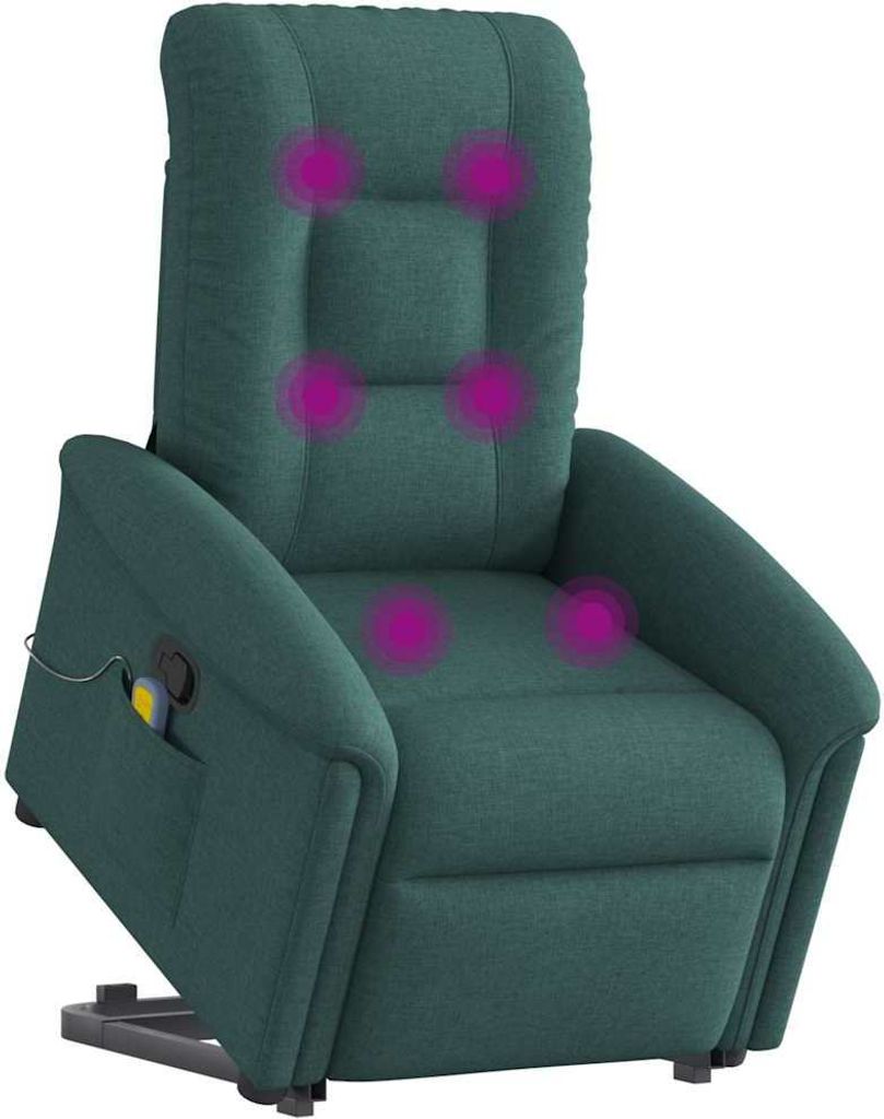 "WINTER SALE"Massagesessel/Relaxsessel - Modernes Design - TV-Sessel - Einzelsofa - mit Aufstehhilfe Dunkelgrün Stoff - Couchsessel NEU9634416
