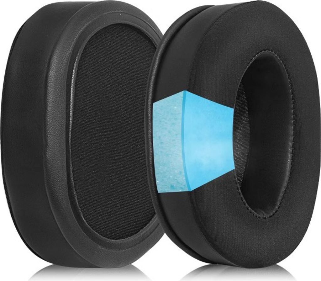 INF Schwarze Gel-Ohrpolster für Logitech G PRO X - 2er-Set