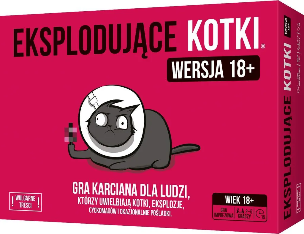 Jeu REBEL Exploding Kittens +18 (44163) - Jeu de cartes d'ambiance adulte