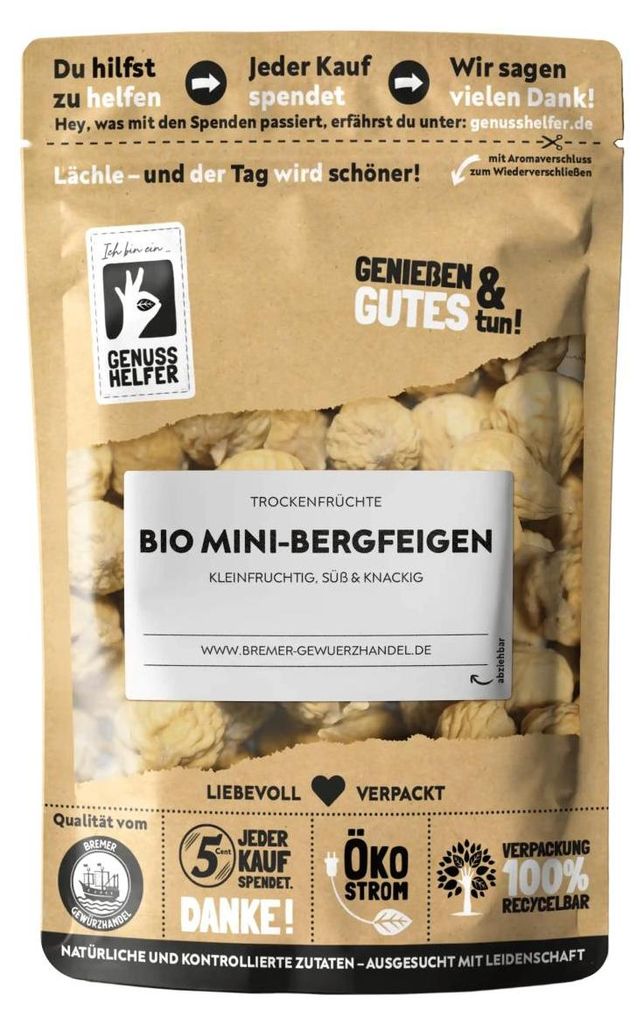 Mini Bergfeigen, getrocknete kleine Feigen, süß, 200g