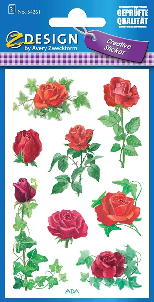 AVERY Zweckform Z-Design Sticker Rosen Efeu Autocollants Déco Réf 53151