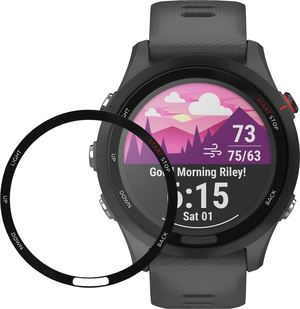 kwmobile 2x Transparente Displayschutzfolie kompatibel mit Garmin Forerunner 255 / 255 Music Folie - Schutzfolie für Fitness Tracker - robuster
