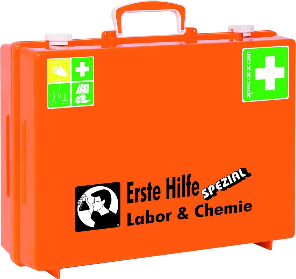 Söhngen Erste-Hilfe-Koffer SPEZIAL MT-CD Labor & Chemie Verbandkoffer + Füllung