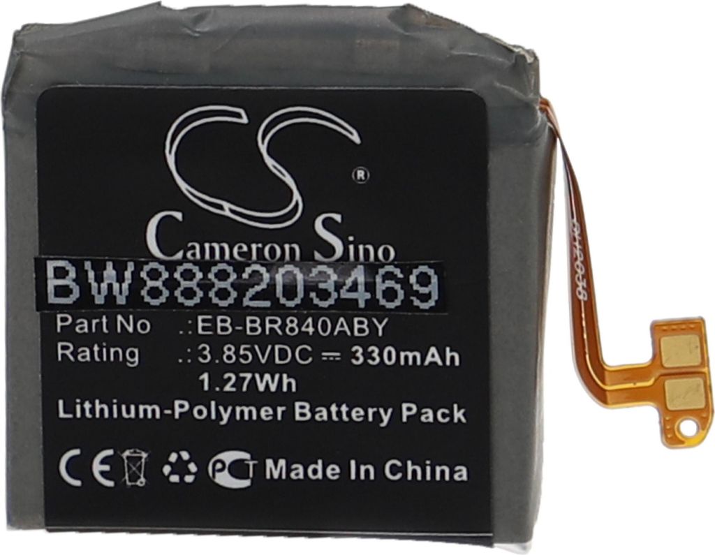 vhbw Akku Ersatz für Samsung EB-BR840ABY, GH43-05011A für Smartwatch Uhr Fitnessarmband (330 mAh, 3,85 V, Li-Polymer)