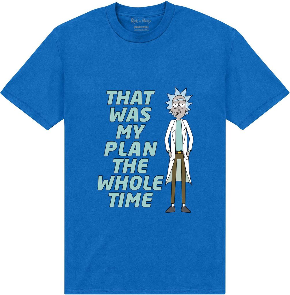 Rick And Morty - "My Plan" T-Shirt für Herren/Damen Uni PN158 (M) (Königsblau)