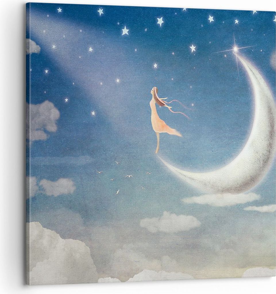 Bild auf Leinwand - Leinwandbild - himmel stern - 60x60cm - Wand Bild - Wanddeko - Wandbilder - Leinwanddruck - Bilder - Kunstdruck - Wanddekoratio...