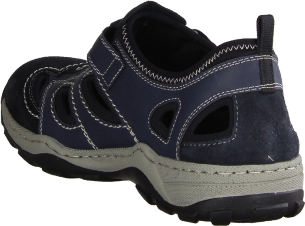 Rieker Herren Klett Halbschuh durchbrochen dunkelblau 44 Produktbild 34