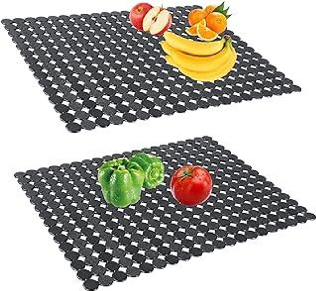 2 Stück Spülbeckenmatte Zuschneidbare Abtropfmatte PVC Küche Spülbeckeneinlage Spülbecken Schutzmatte für Schnell Abtropfende Abtropfmatten P...