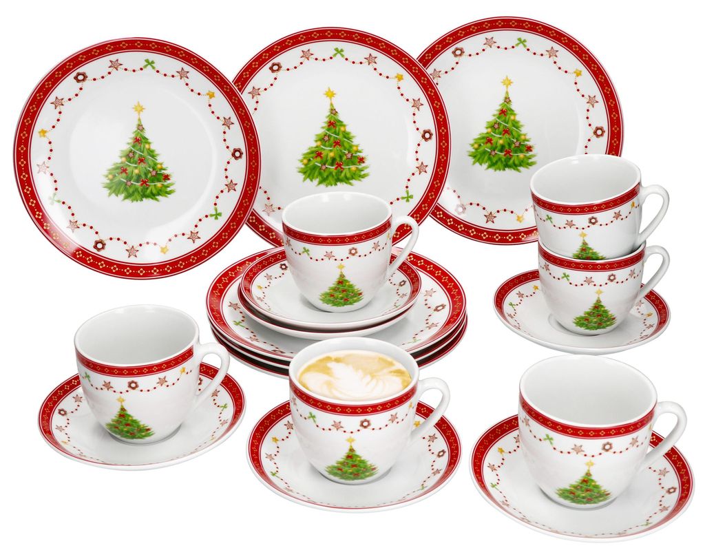 18 ks kávový servis vánoční sen porcelán 6 osob šálky Obrázek produktu 