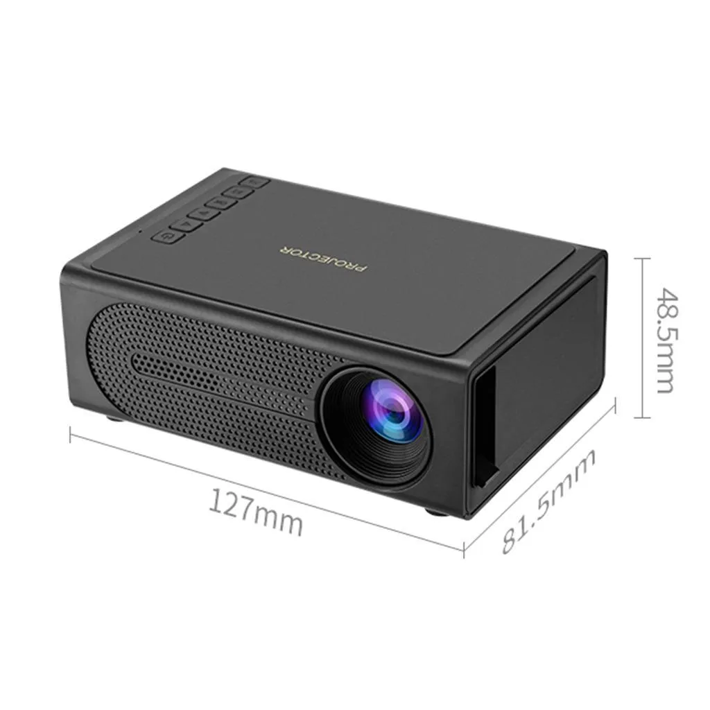 ZELURXX Mini proiettore, proiettore portatile, LED, supporta iOS e Android, compatibile con laptop/PC/smartphone, nero - 7