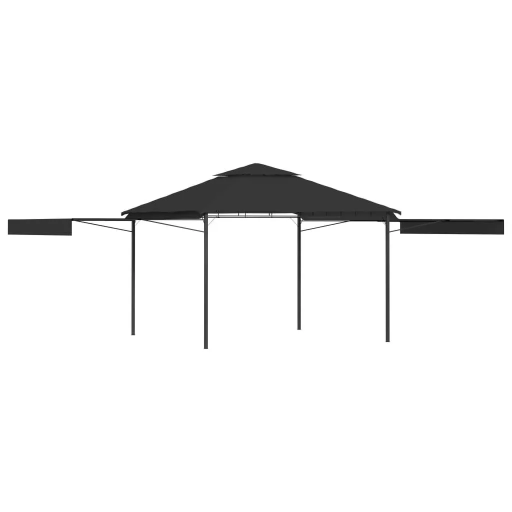 Tonnelle de Jardin avec Toit Double Extensible 3x3m en Polyester 180g - 8