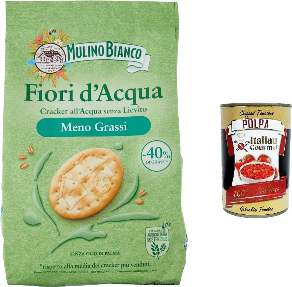 12x Mulino Bianco Fiori d'Acqua Cracker mit weniger Fett, Produktbild 