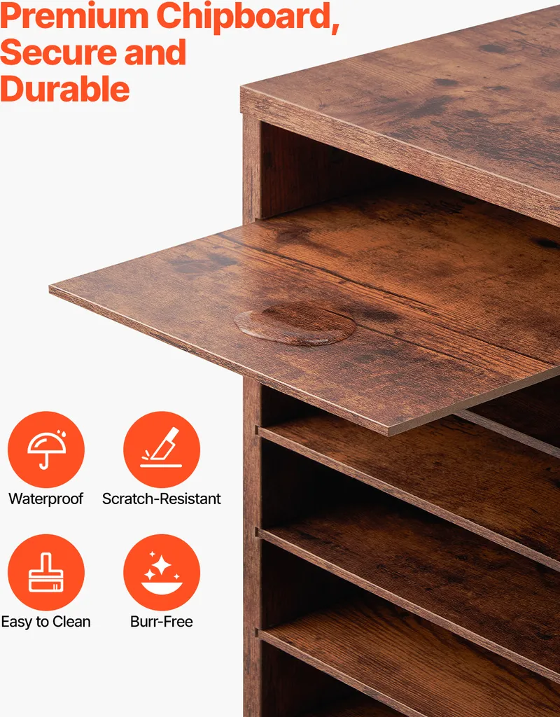 Trieur de documents modulable 24 cases en bois pour tri de courrier - 3