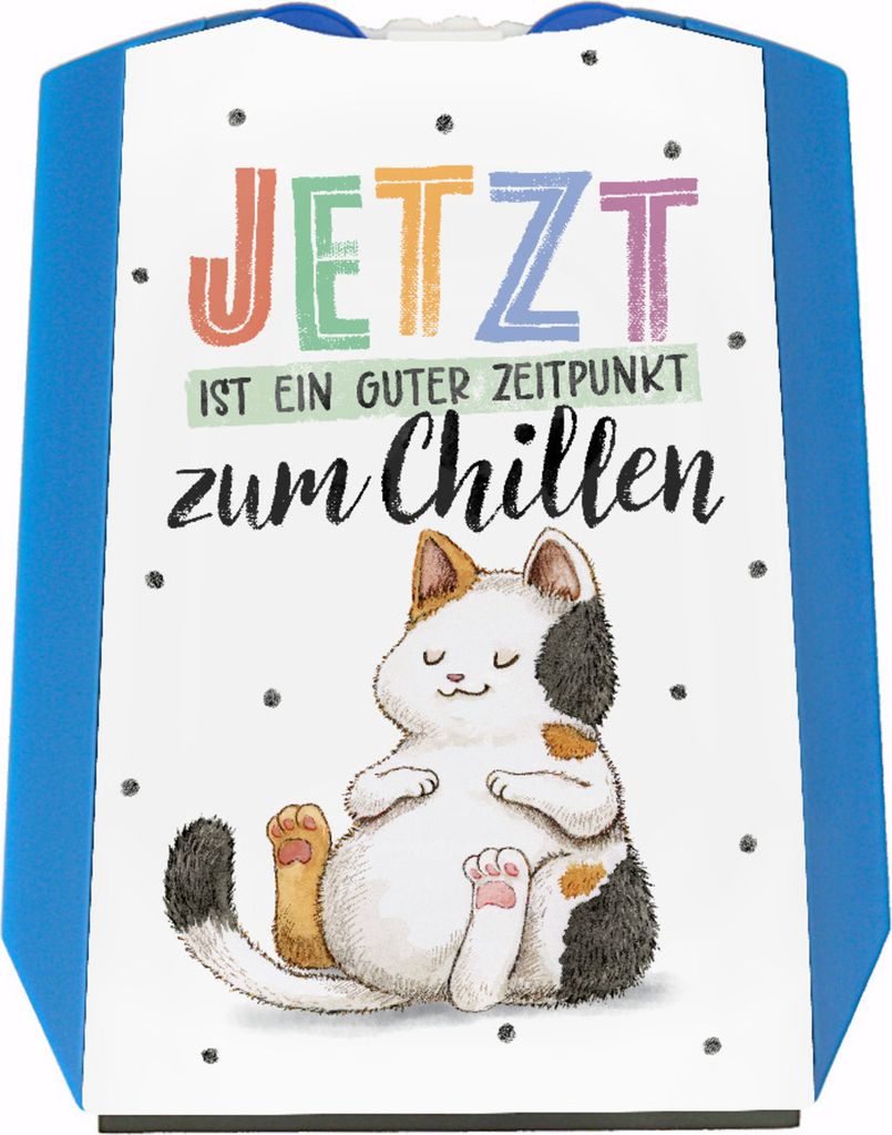 Glückskatze Parkscheibe mit Spruch Ein guter Zeitpunkt zum Chillen