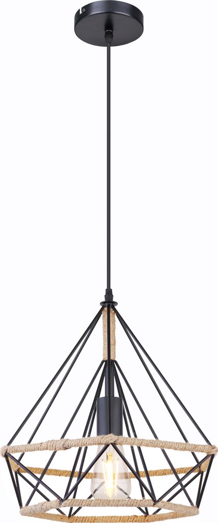 Globo Lighting|Hängeleuchte Metall schwarz, 1x E27