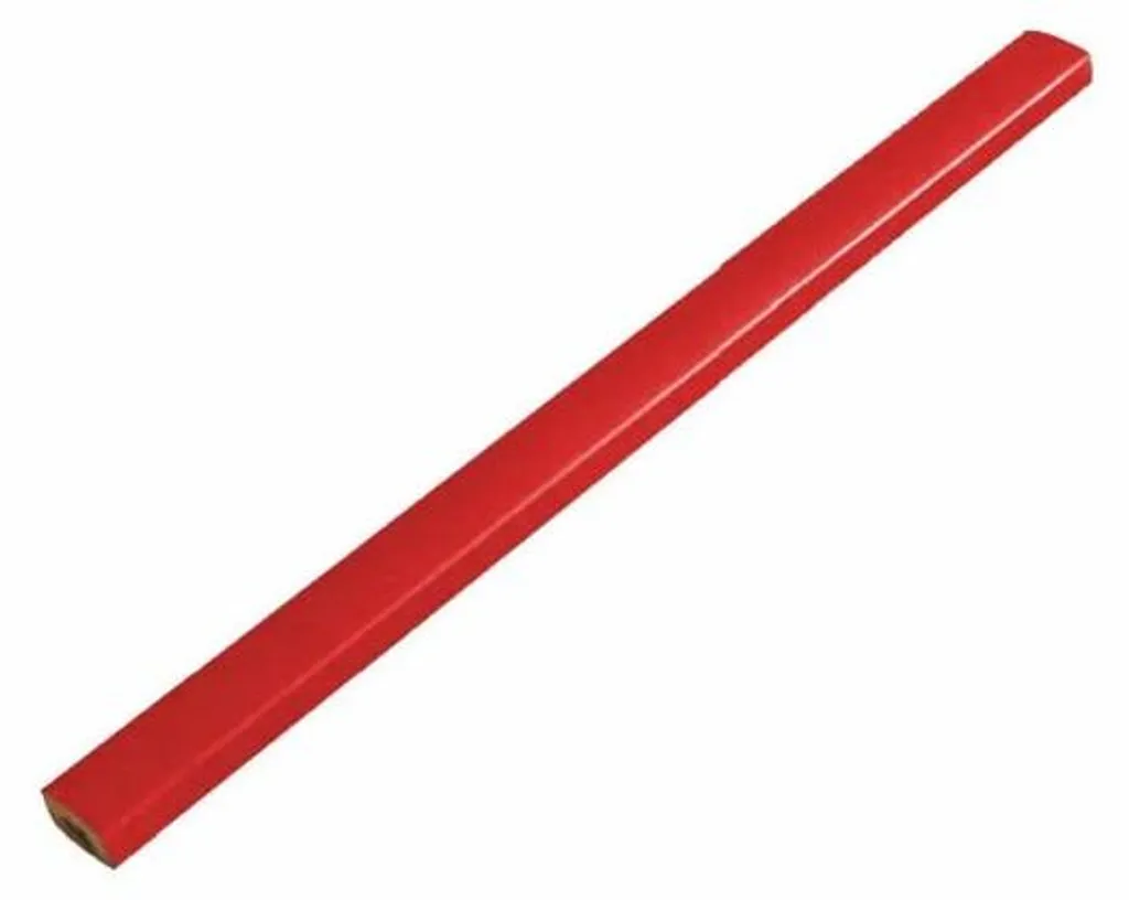 Crayons de traçage rouge 18 cm pour menuiserie et chantier - lot 144