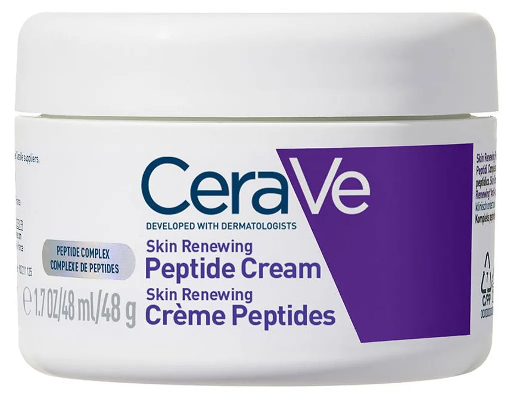 CeraVe Crème aux Peptides et Céramides 50ml - Hydratation 24h et Fermeté